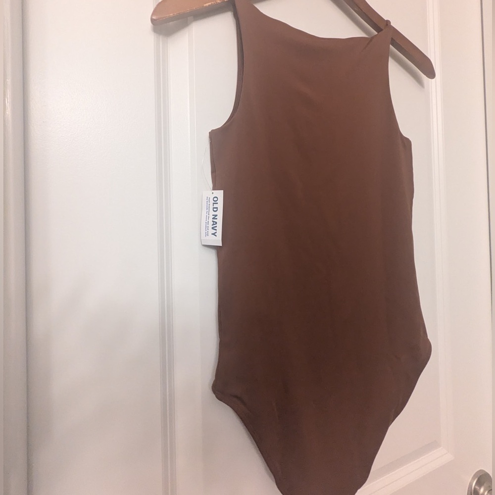 NWT Old Navy Double Layer Cami Bodysuit in Precious Earth Brown - Picture 6 of 7